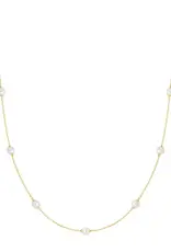 Ania Haie Ketting - shell pearl station chain - goud