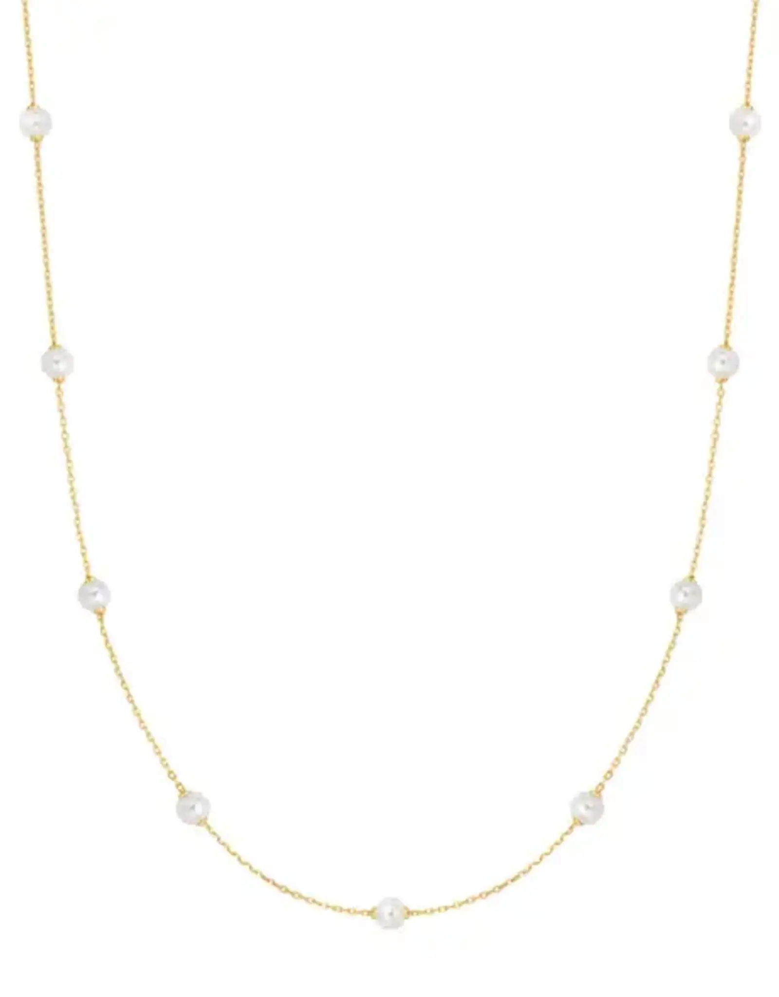 Ania Haie Ketting - shell pearl station chain - goud