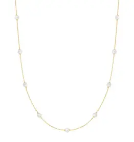Ania Haie Ketting - shell pearl station chain - goud