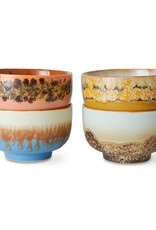 HKliving Bowls - 70 's ceramics seabreeze set van 4