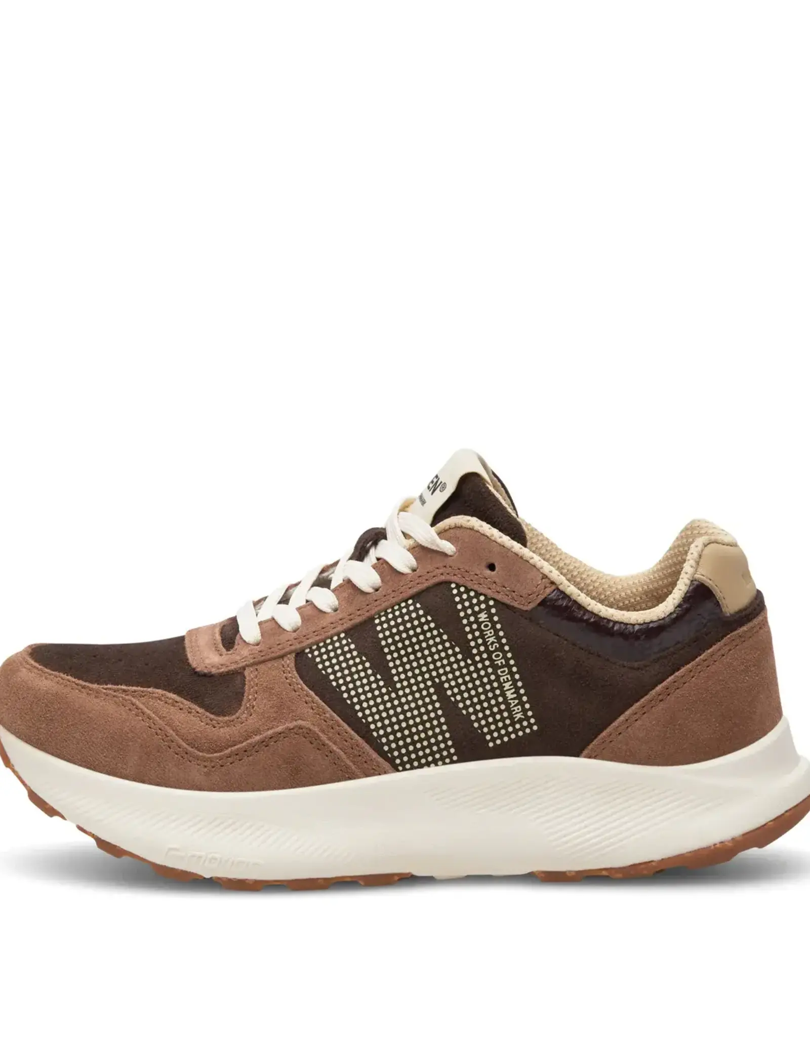 Woden Mathilde Runner-  suede Chocolade
