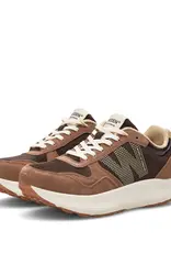 Woden Mathilde Runner-  suede Chocolade