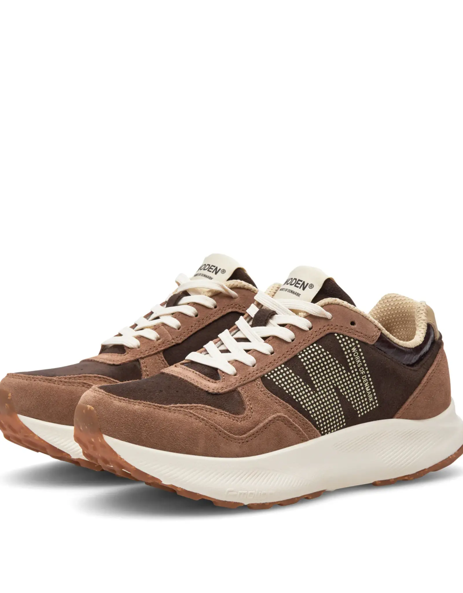 Woden Mathilde Runner-  suede Chocolade