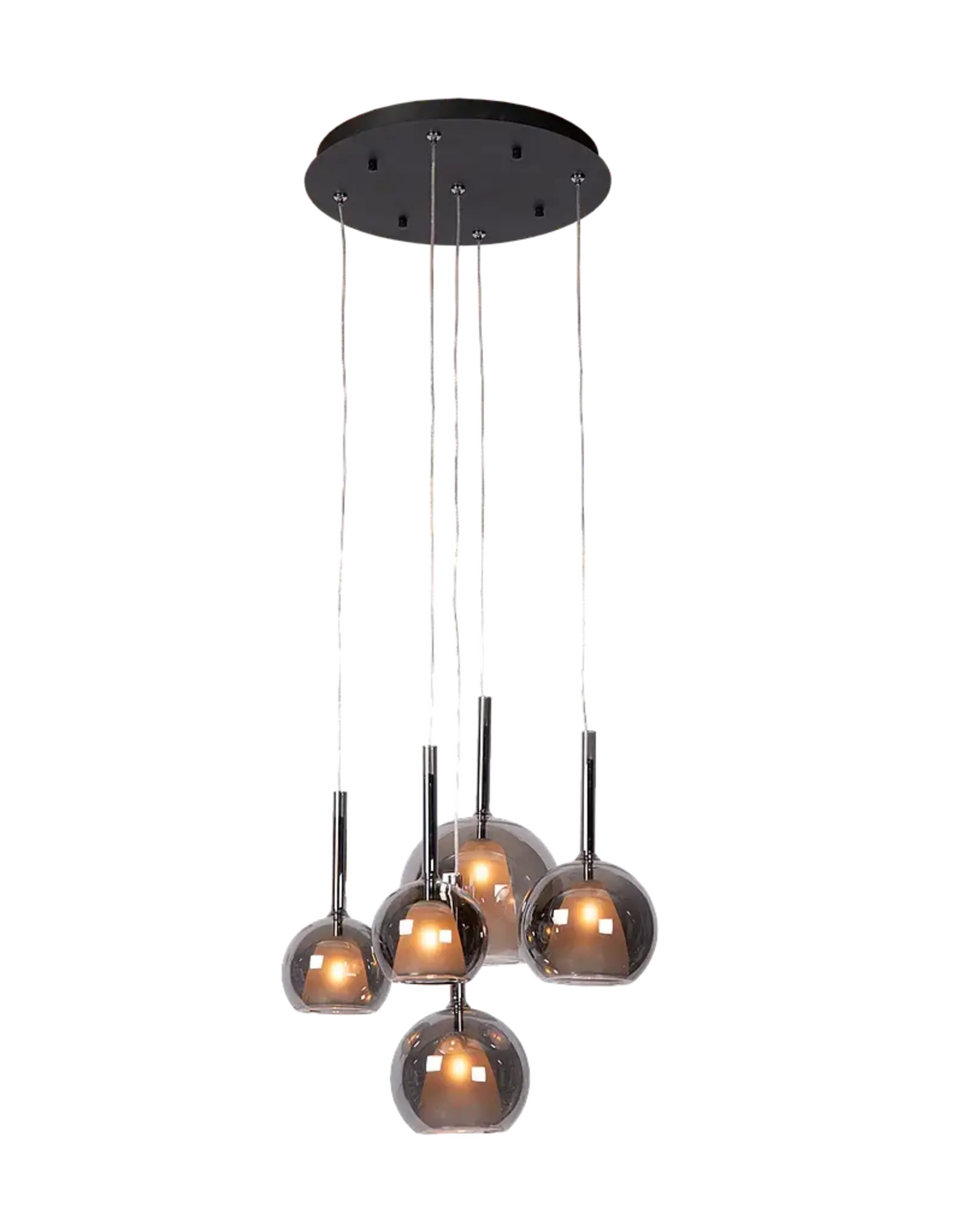 Hanglamp - Saigy  5 -  rond zwart