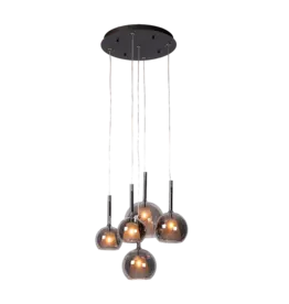Hanglamp - Saigy 5 -  rond zwart