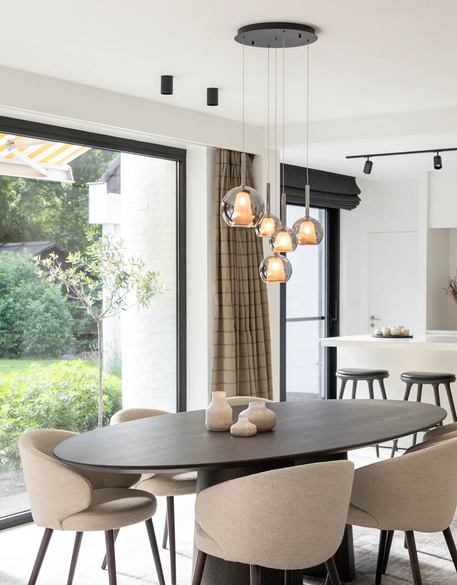 Hanglamp - Saigy  5 -  rond zwart