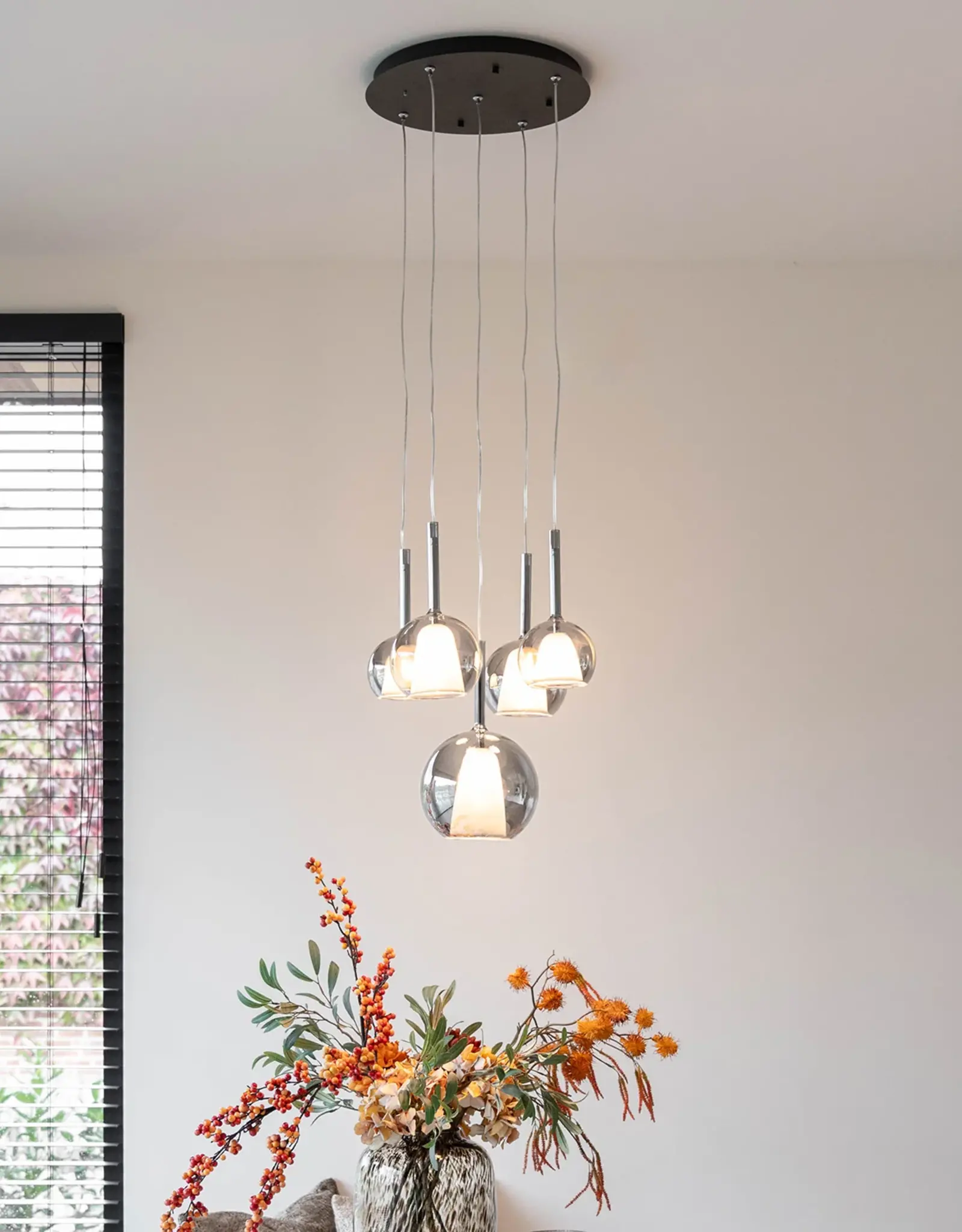 Hanglamp - Saigy  5 -  rond zwart