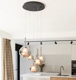Hanglamp - Saigy 5 -  rond zwart