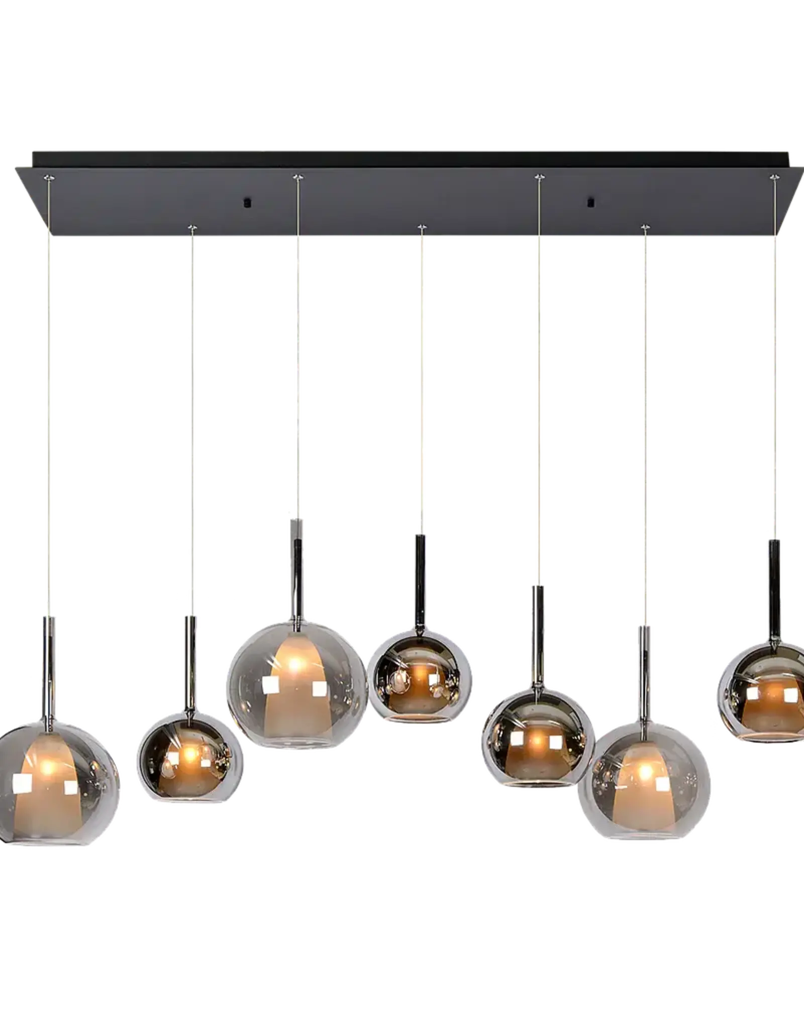 Hanglamp - Licht Saigy 7 - rechthoek zwart