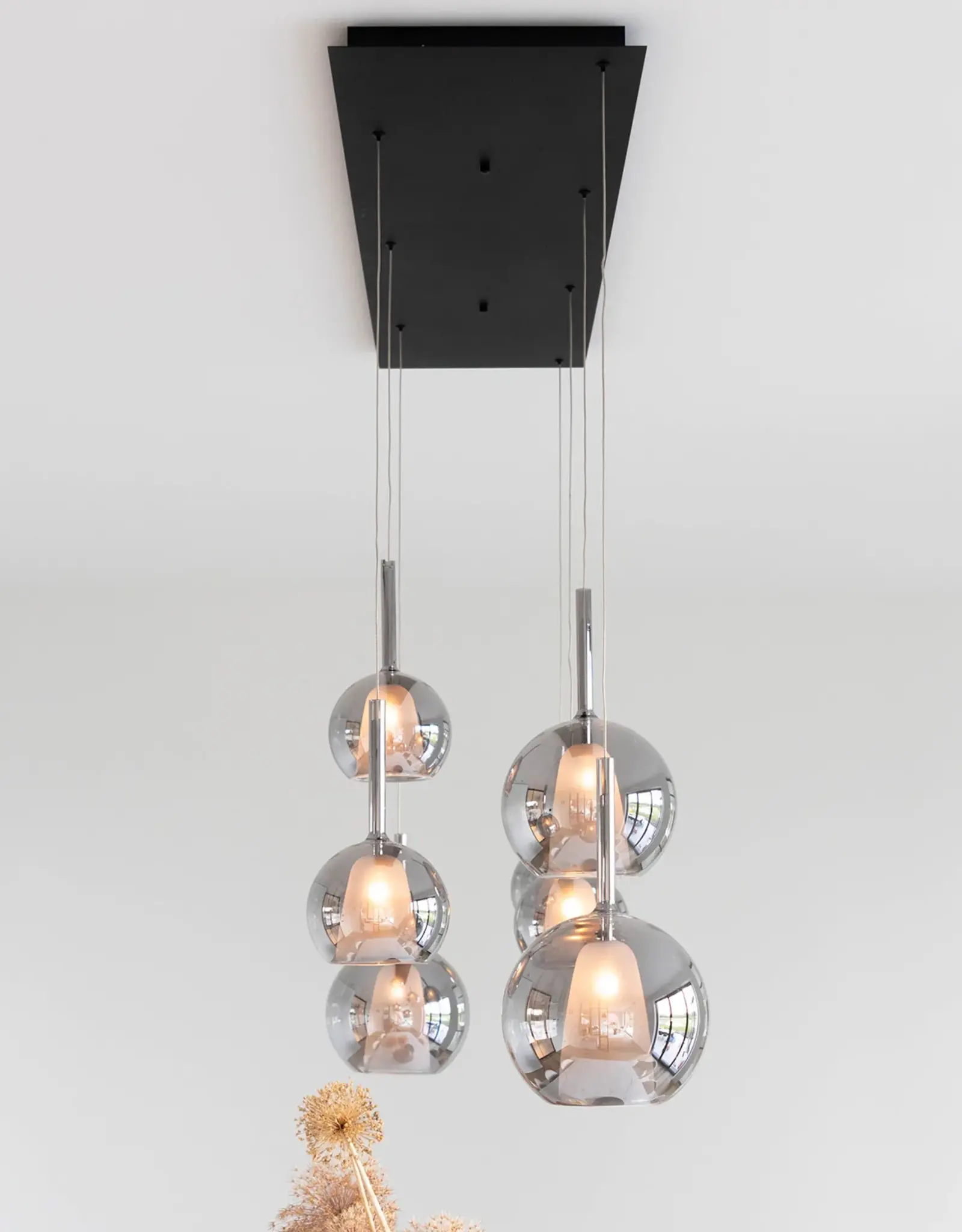 Hanglamp - Licht Saigy 7 - rechthoek zwart