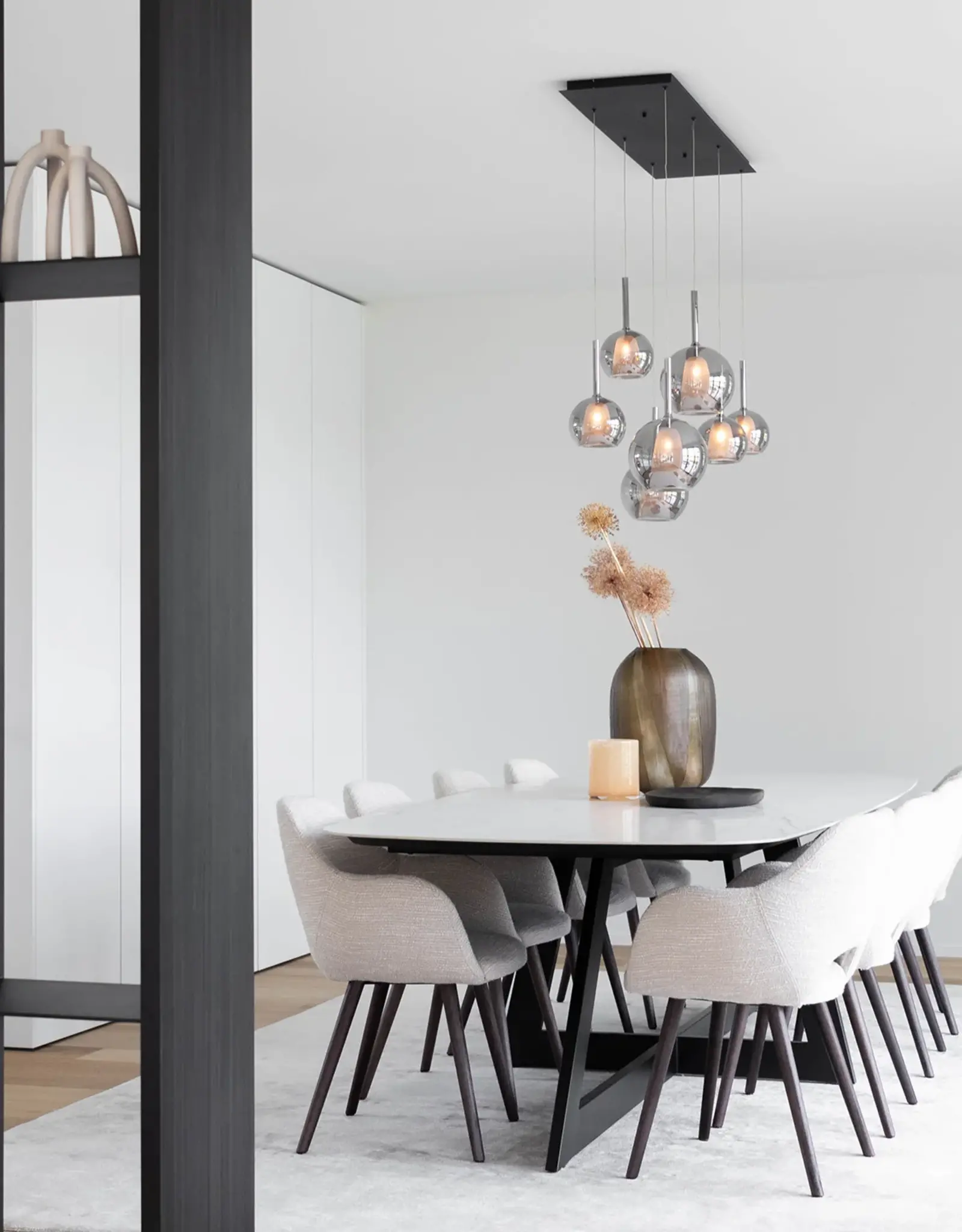 Hanglamp - Licht Saigy 7 - rechthoek zwart