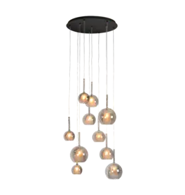 Hanglamp -  Licht Saigy 10 - rond zwart