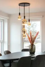 Hanglamp - Sapay 5 - incl Floating Globes zwart