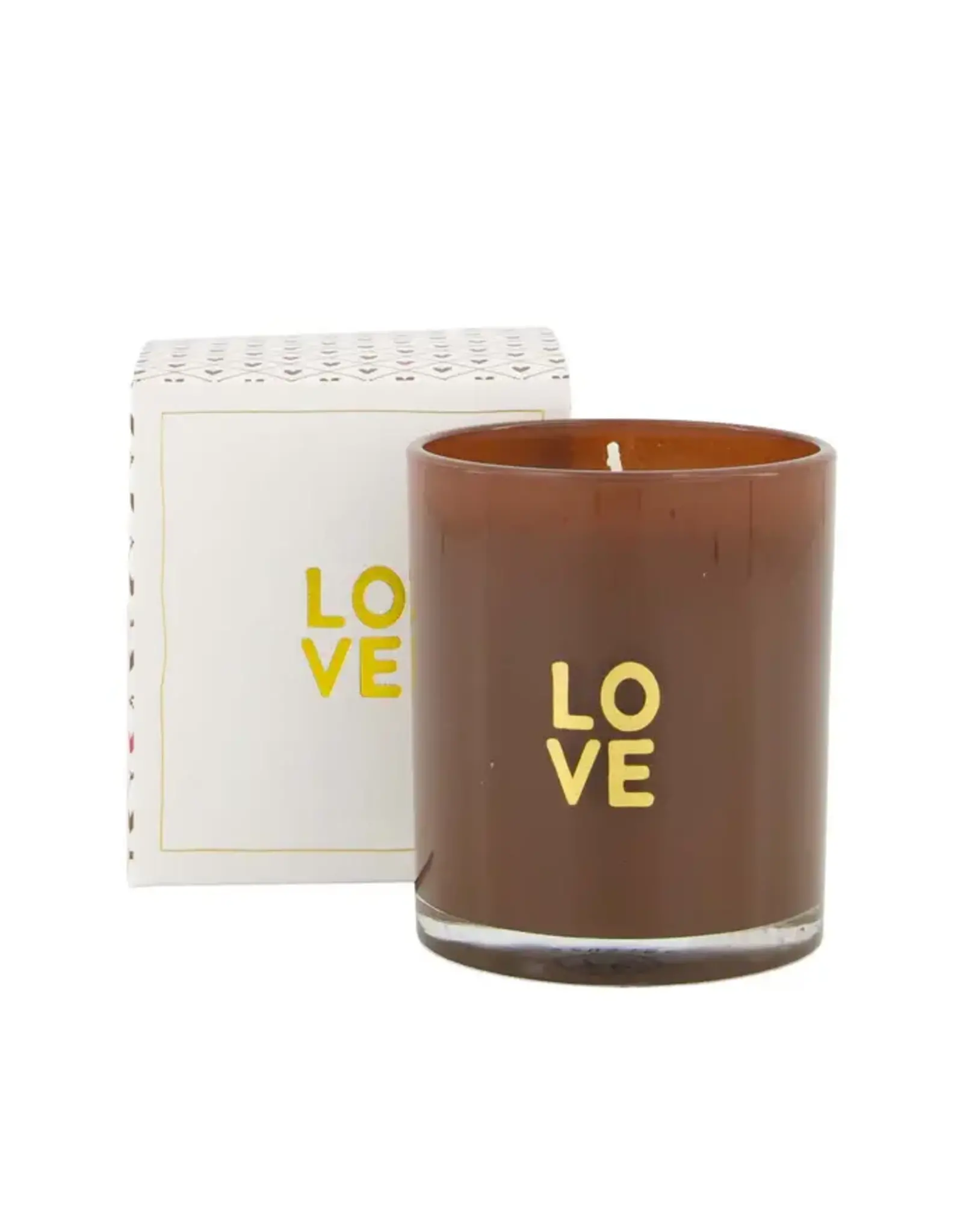 Zusss Geurkaars - Glas in doosje love bruin