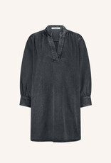 By-bar Jurk - Jina twill zwart