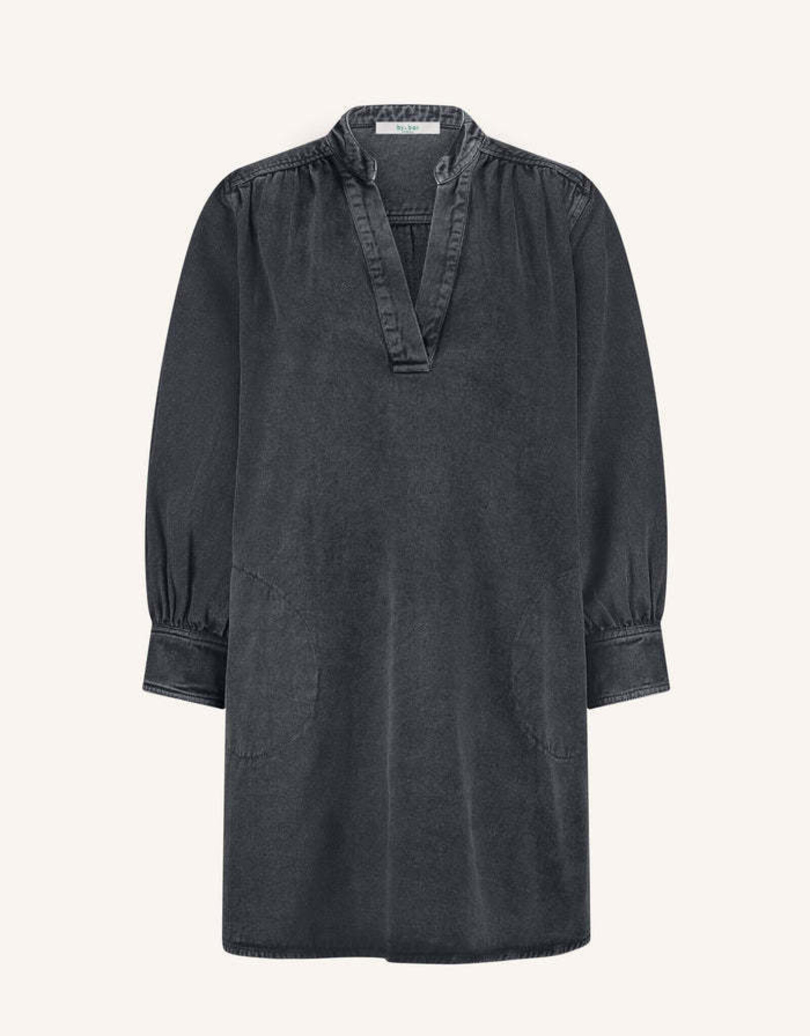 By-bar Jurk - Jina twill zwart