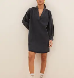 By-bar Jurk - Jina twill zwart