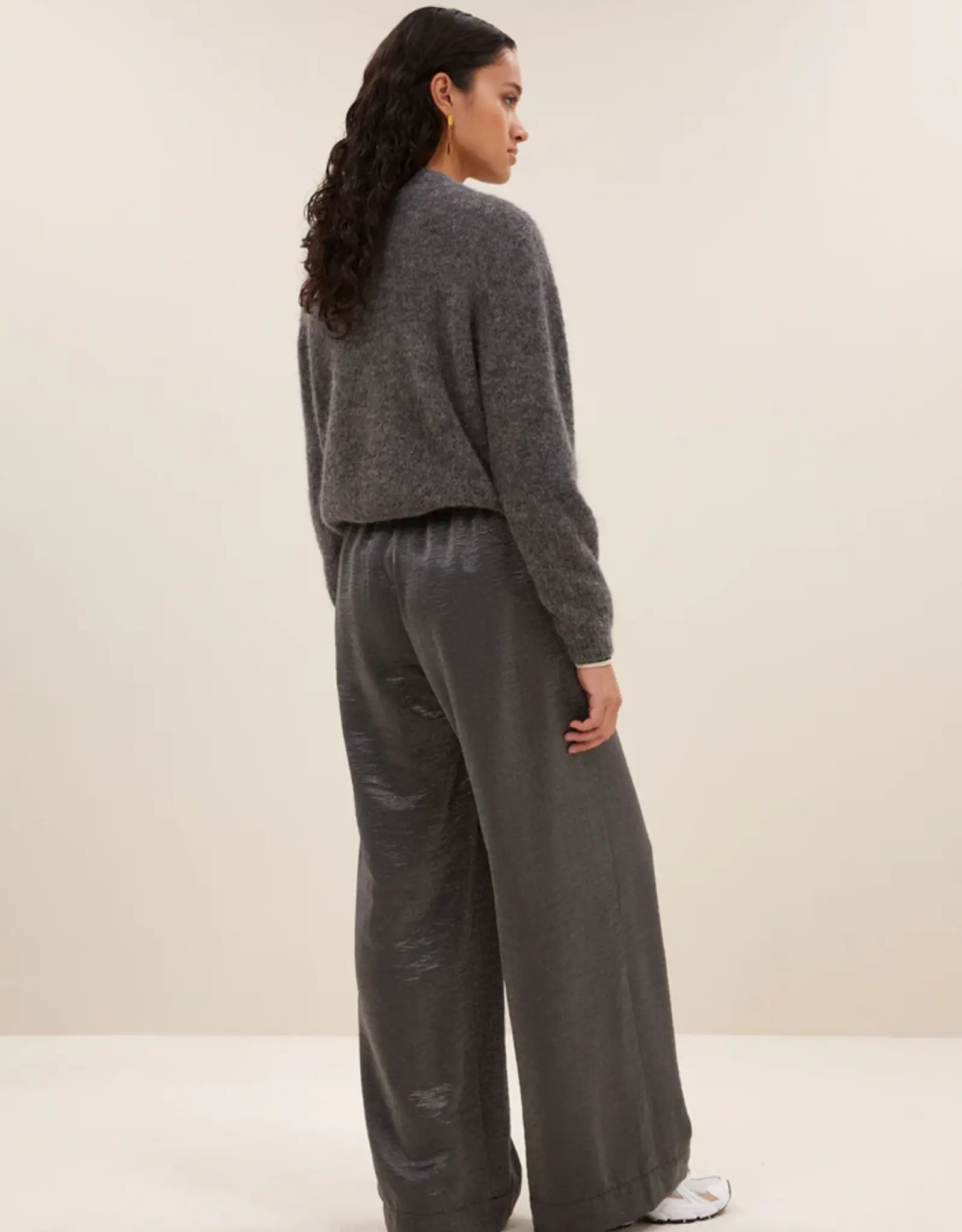 By-bar Broek - Benji Metalic zilver