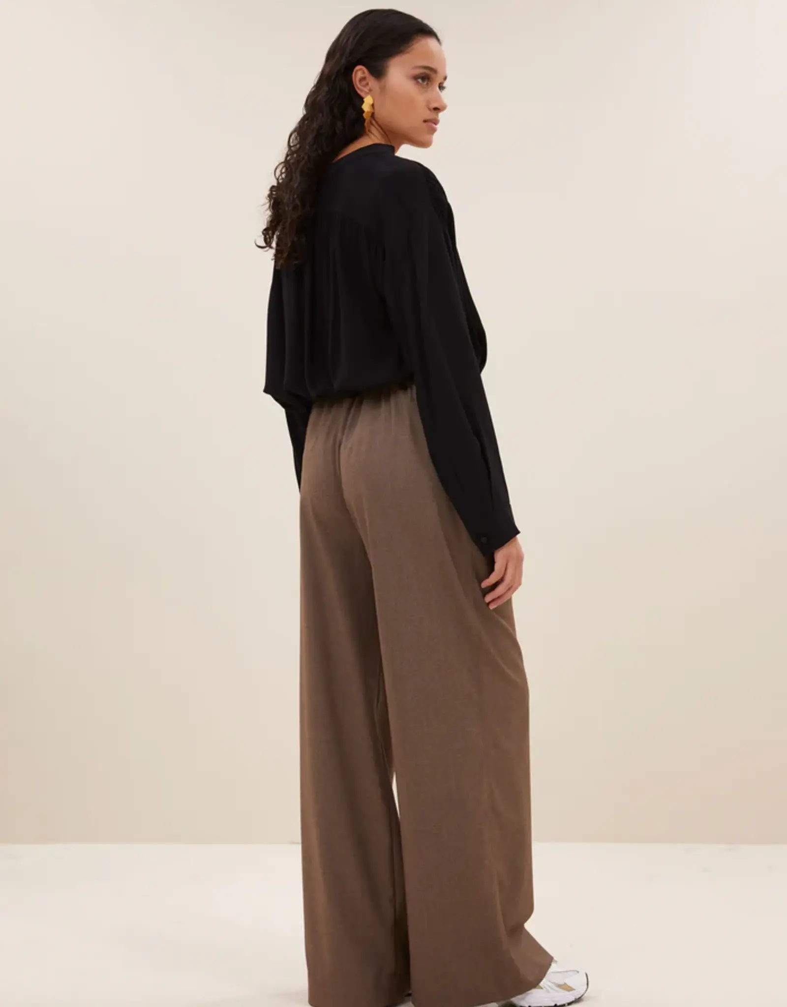 By-bar Broek - Benji melange - biscuit