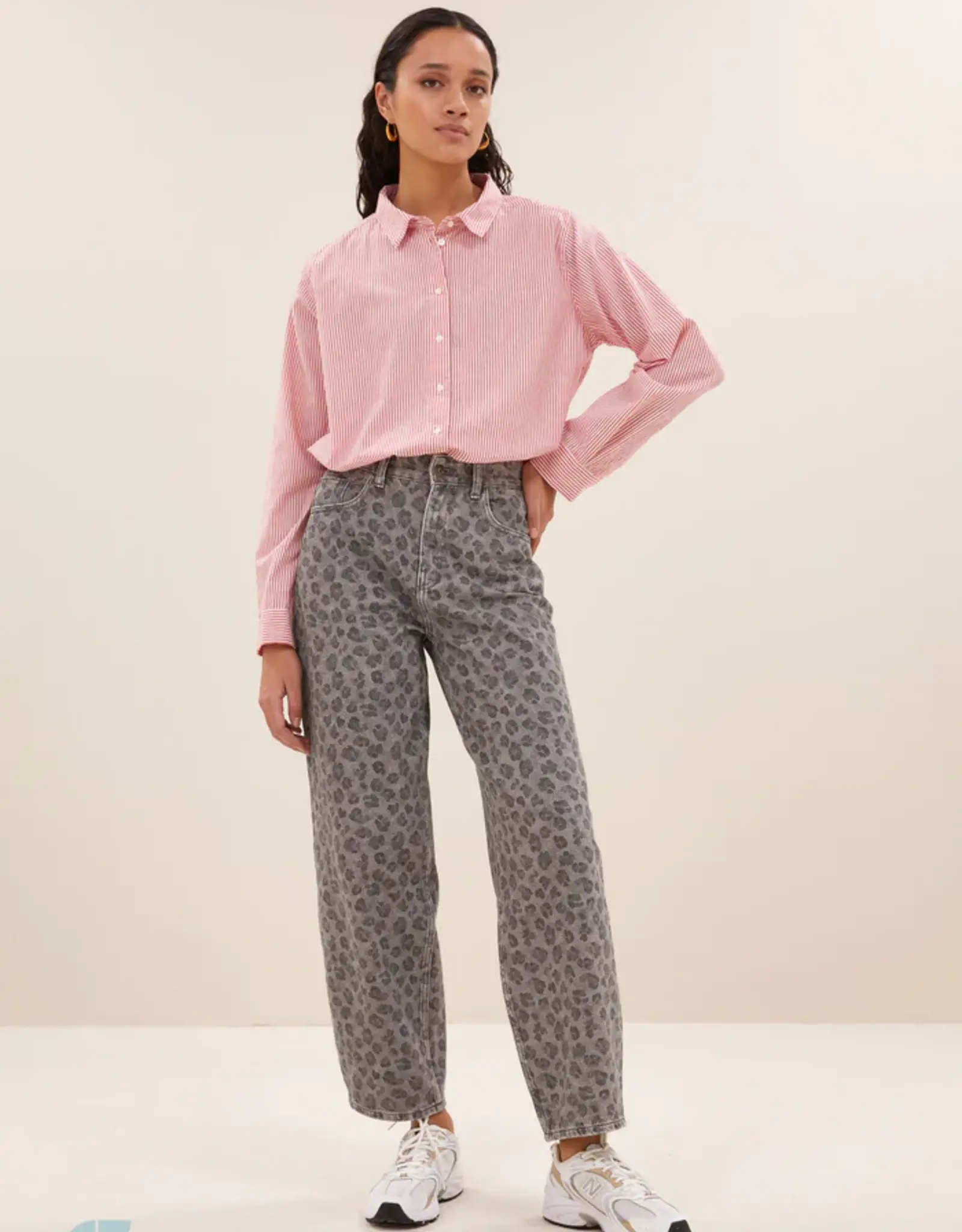 By-bar Broek - Lew Cheetah - grijs XL