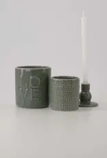 Zusss Kandelaar - Mini kermiek groen