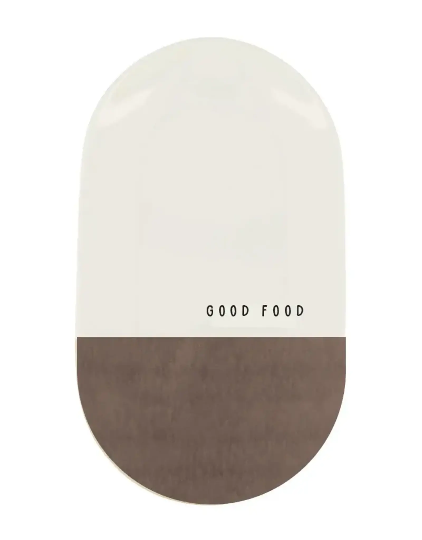 Zusss Serveerschaal - Good food wit/bruin