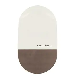 Zusss Serveerschaal - Good food wit/bruin