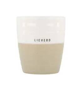 Zusss Koffiemok - Lieverd wit/zand
