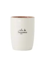 Zusss Koffiemok - Cafe de happiness wit/zwart