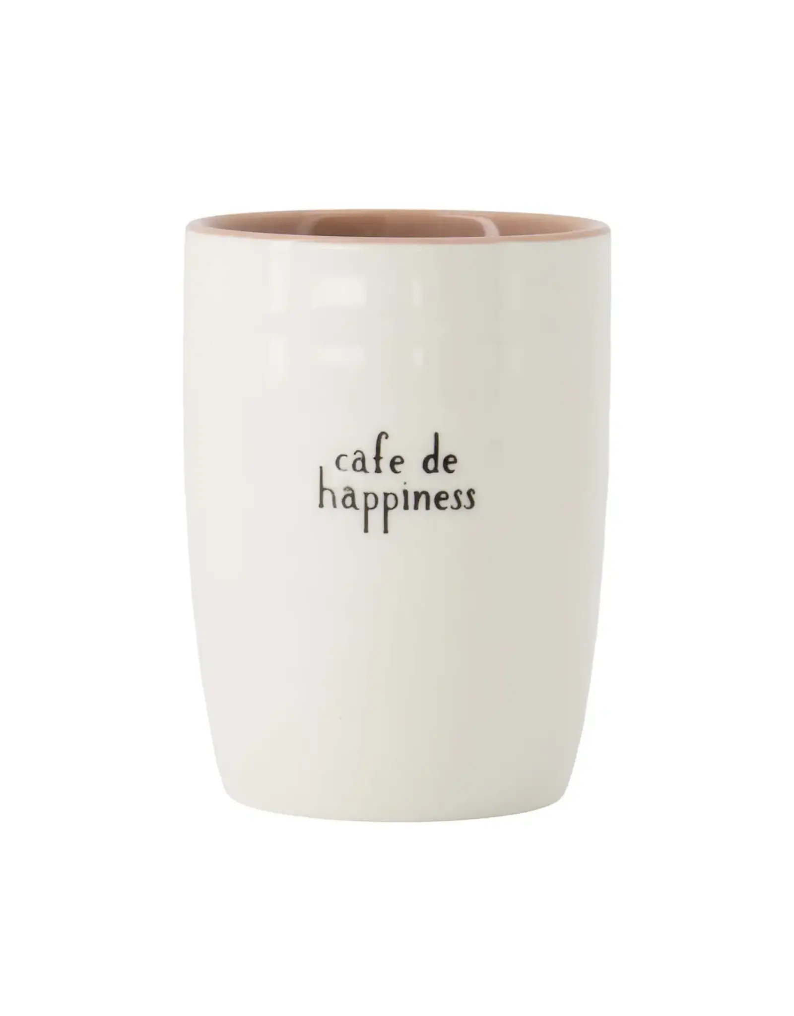 Zusss Koffiemok - Cafe de happiness wit/zwart