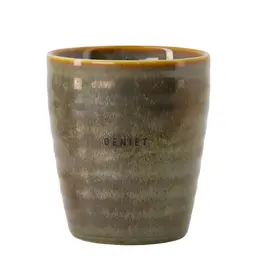 Zusss Koffiemok - Geniet donkergroen