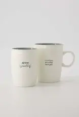 Zusss Koffiemok - je bent geweldig wit/grijs/zand