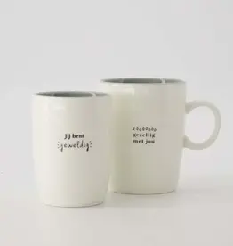 Zusss Koffiemok - je bent geweldig wit/grijs/zand