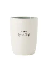 Zusss Koffiemok - je bent geweldig wit/grijs/zand