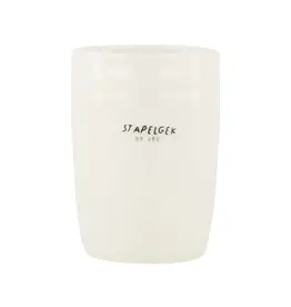 Zusss Koffiemok - Stapelgek wit/zand