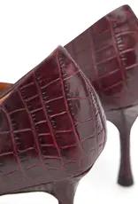 Woden Pumps - Laura croco - cherry