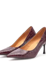 Woden Pumps - Laura croco - cherry