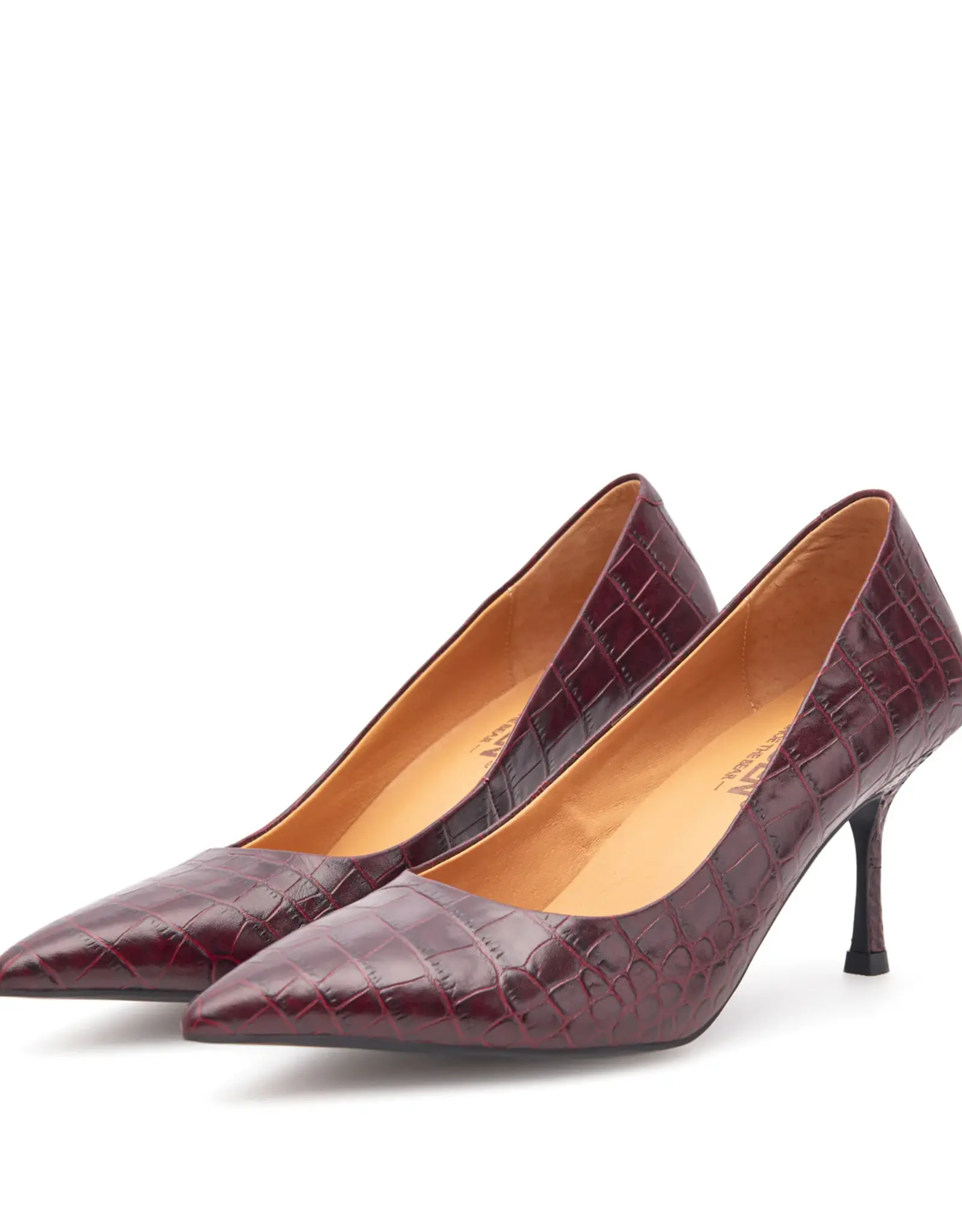 Woden Pumps - Laura croco - cherry