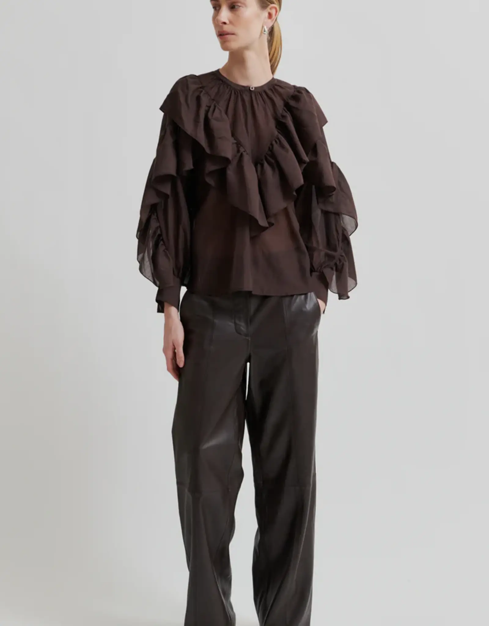 Second female Blouse - Fria chocoladebruin M