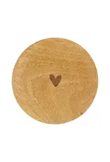 Zusss Glastopper hout hartje naturel