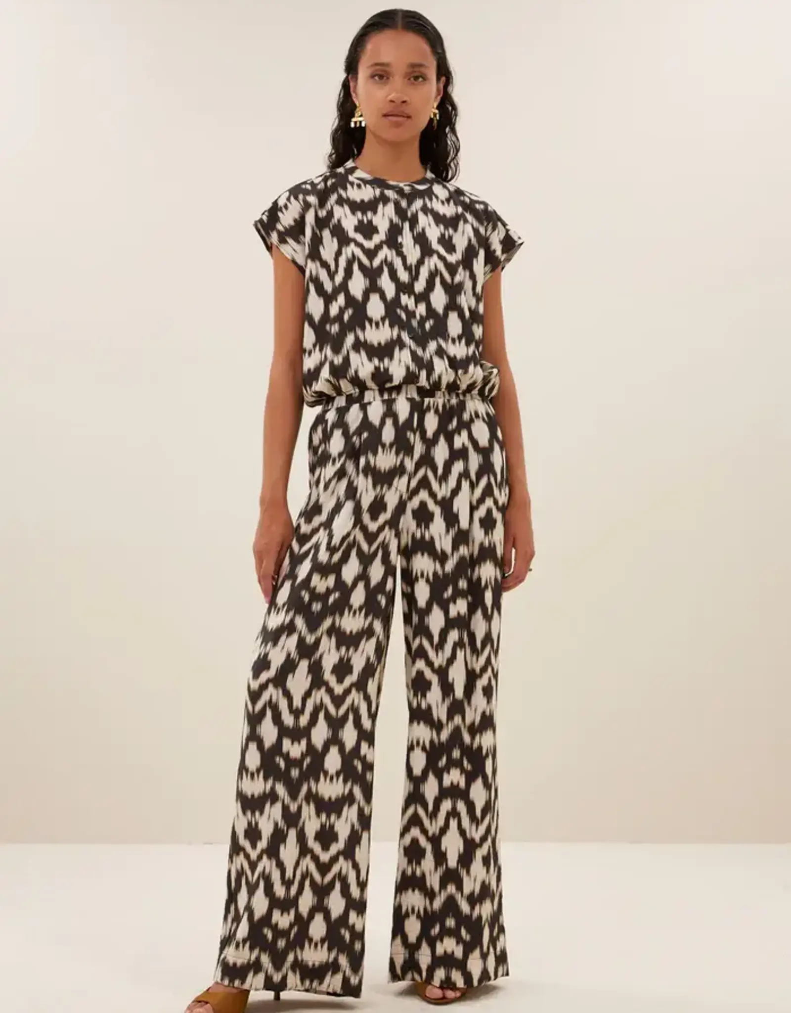By-bar Broek - Benji brown batik