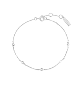 Ania Haie Armband - multi rhombus station - zilver