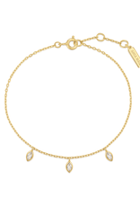 Ania Haie Armband - Gold sparkling triple station