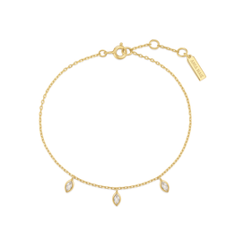 Ania Haie Armband - Gold sparkling triple station