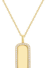 Ania Haie Ketting - Gold sparkling tag
