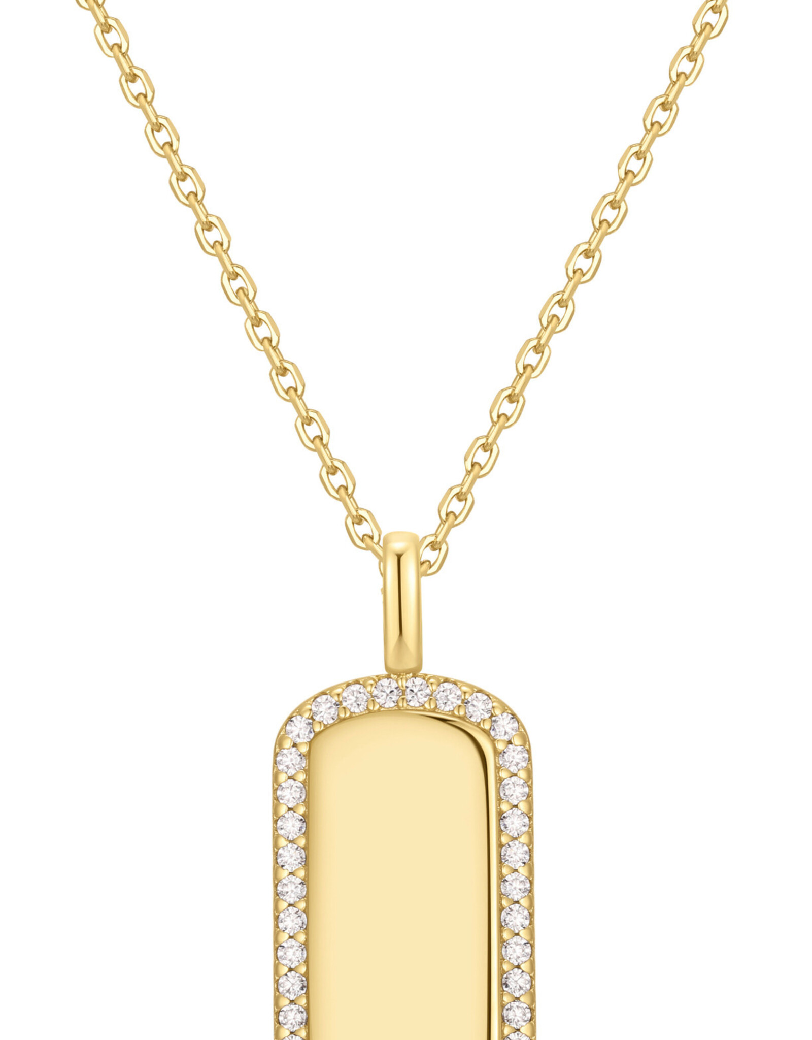 Ania Haie Ketting - Gold sparkling tag