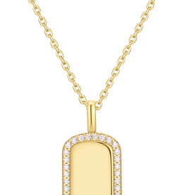 Ania Haie Ketting - Gold sparkling tag