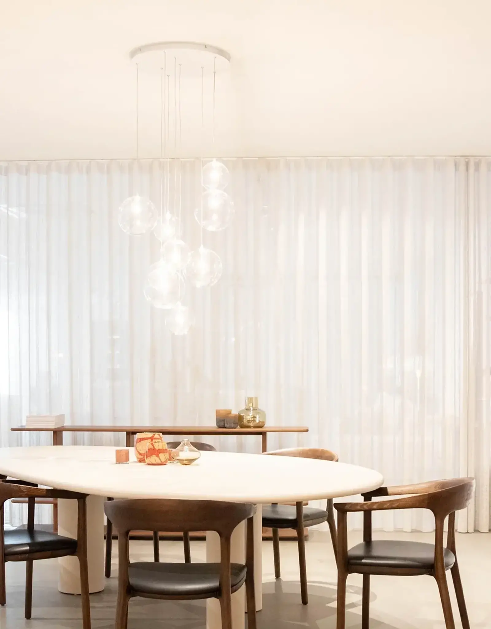 Hanglamp - Camy 9 - wit helder glas