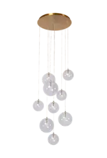 Hanglamp - Camy 9 - goud helder glas