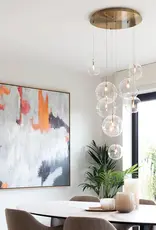 Hanglamp - Camy 9 - goud helder glas